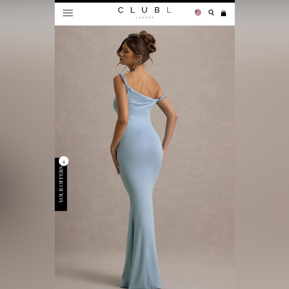 Club L Powder Blue Maxi Dress - Picture 2 of 5